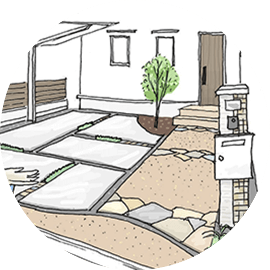 庭のイラスト